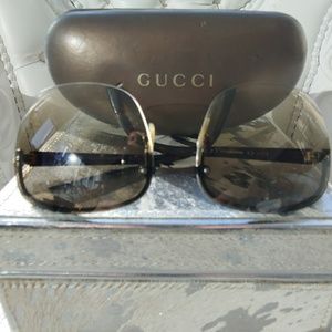 Gucci Frameless Brown Sunglasses